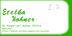 etelka wohner business card